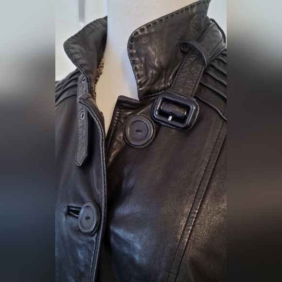 AUTHENTIC CHIC LUXURY LADIES MACKAGE LEATHER JACKET - Picture 9 of 13